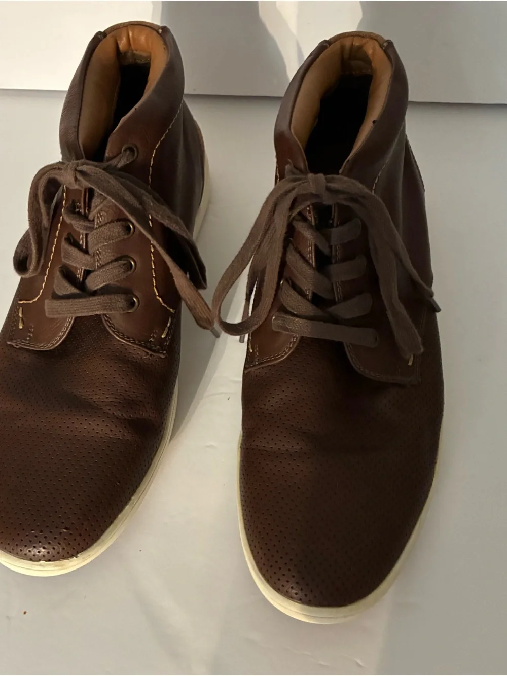 Steve Madden Brown Leather Chukka Sneakers Men’s 9 EUC